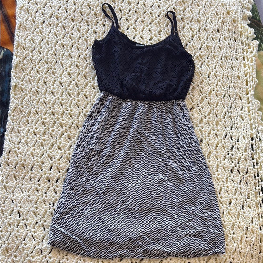 Maurices Black and White Patterned Dress